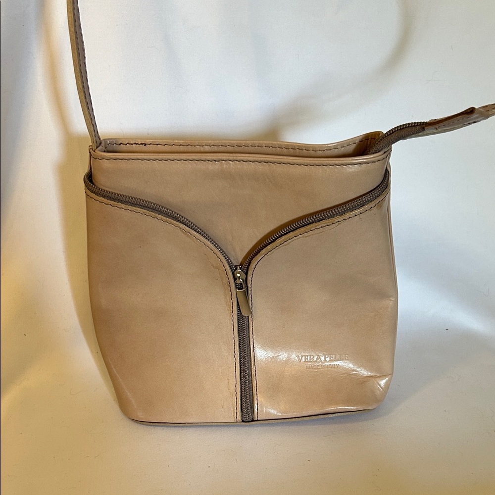 Italian Leather Adjustable Strap Crossbody Bag